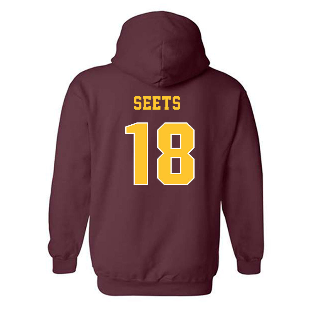 Central Michigan - NCAA Football : Geno Seets - Classic Fashion Shersey Hooded Sweatshirt-1