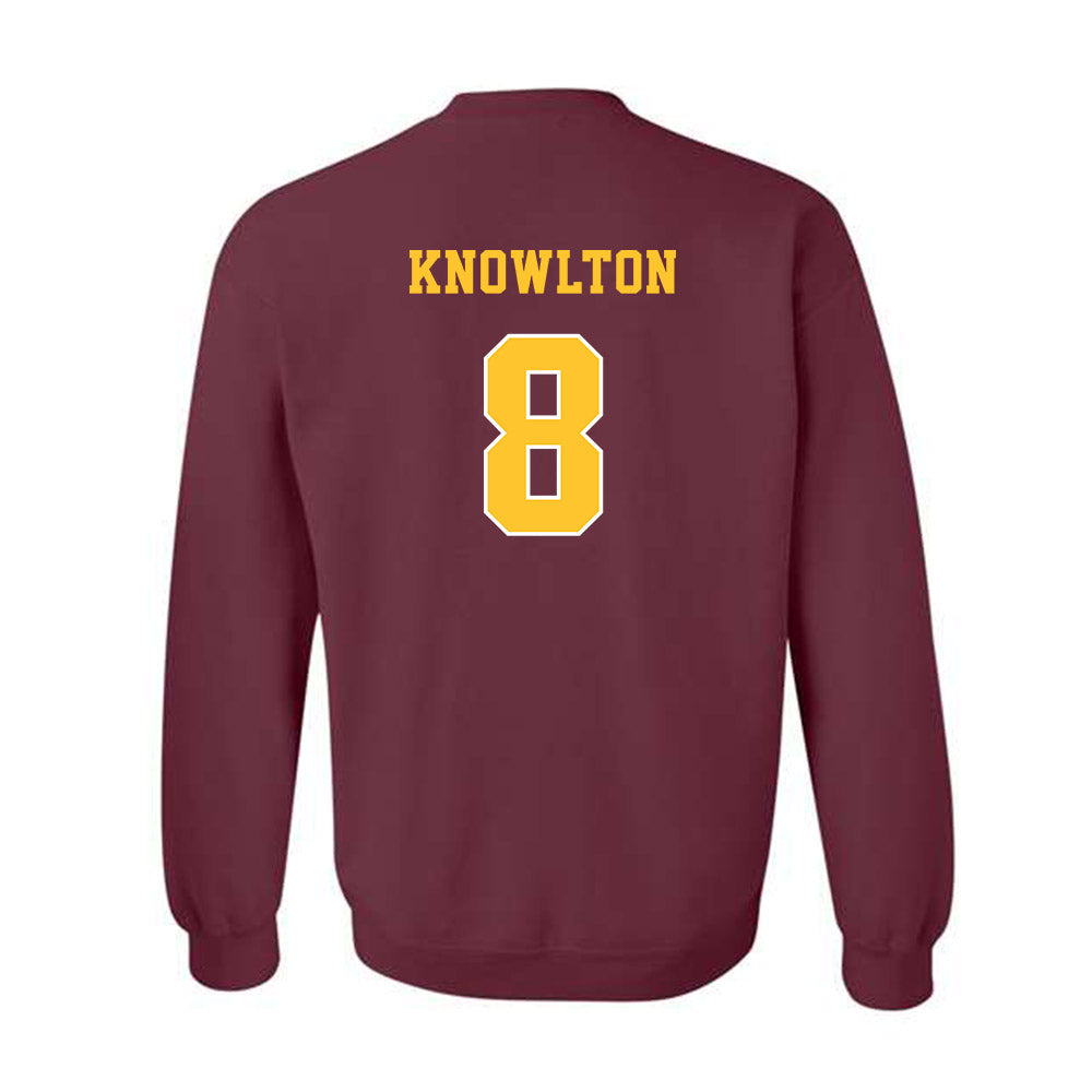 Central Michigan - NCAA Baseball : Zach Knowlton - Classic Fashion Shersey Crewneck Sweatshirt-1