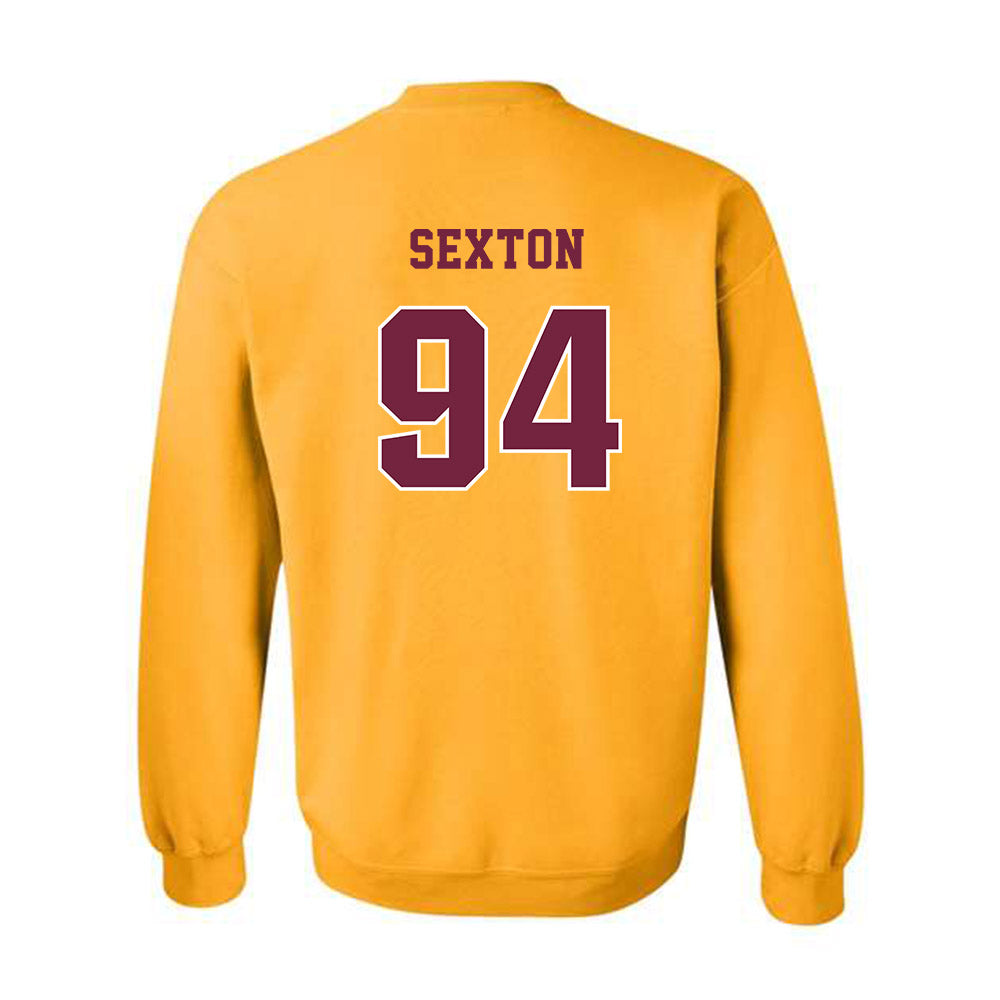Central Michigan - NCAA Football : Matt Sexton - Classic Fashion Shersey Crewneck Sweatshirt-1
