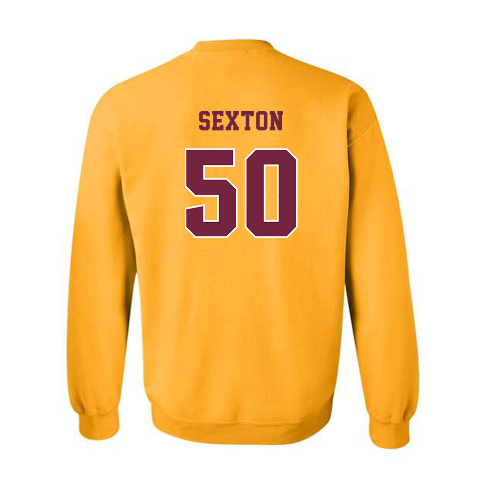 Central Michigan - NCAA Football : Matt Sexton - Classic Fashion Shersey Crewneck Sweatshirt-1