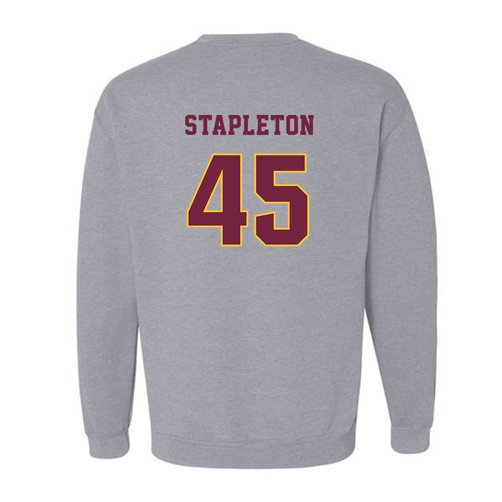 Central Michigan - NCAA Football : Jordan Stapleton - Classic Fashion Shersey Crewneck Sweatshirt-1