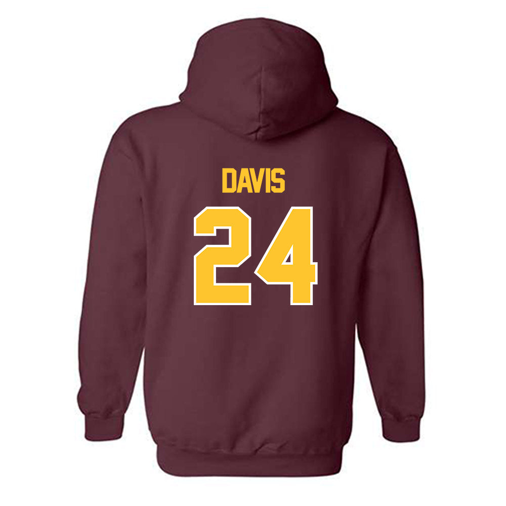 Central Michigan - NCAA Women's Basketball : Indya Davis - Classic Shersey Hooded Sweatshirt-1