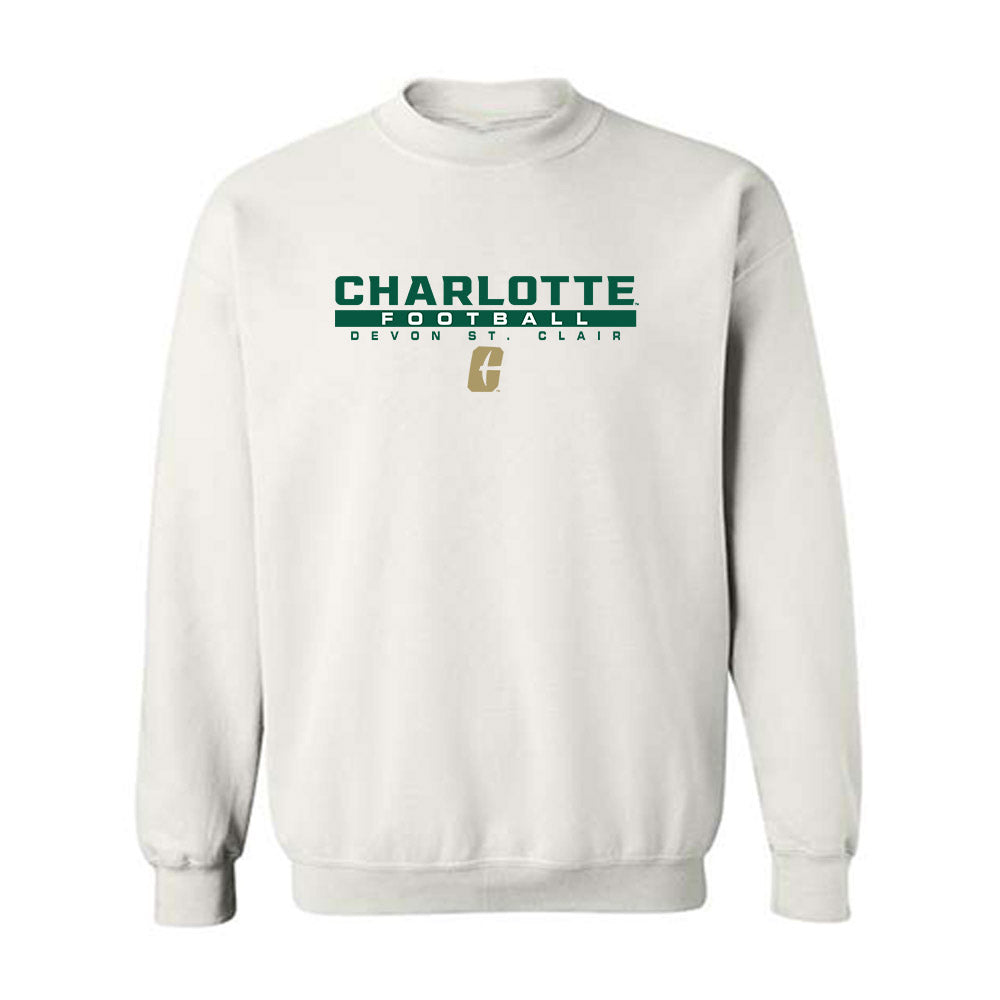UNC Charlotte - NCAA Football : Devon St. Clair - Classic Fashion Shersey Crewneck Sweatshirt-0