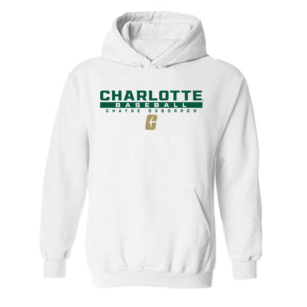 UNC Charlotte - NCAA Baseball : Chayse Oxborrow - Classic Fashion Shersey Hooded Sweatshirt-0