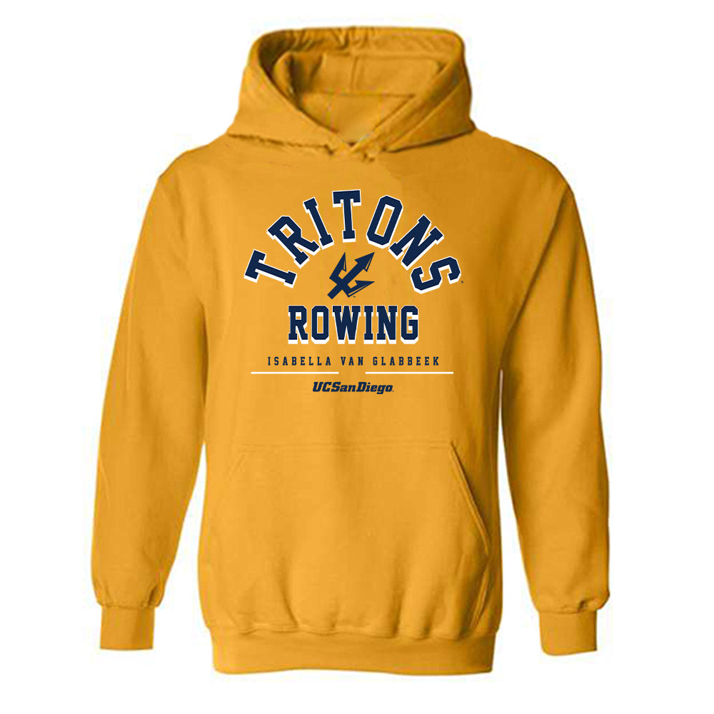 UCSD - NCAA Women's Rowing : Isabella Van Glabbeek - Classic Fashion Shersey Hooded Sweatshirt-0