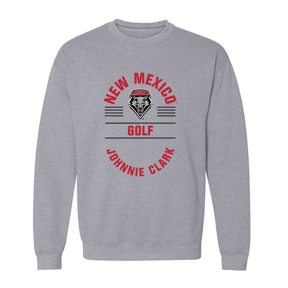 New Mexico - NCAA Men's Golf : Johnnie Clark - Classic Fashion Shersey Crewneck Sweatshirt-0
