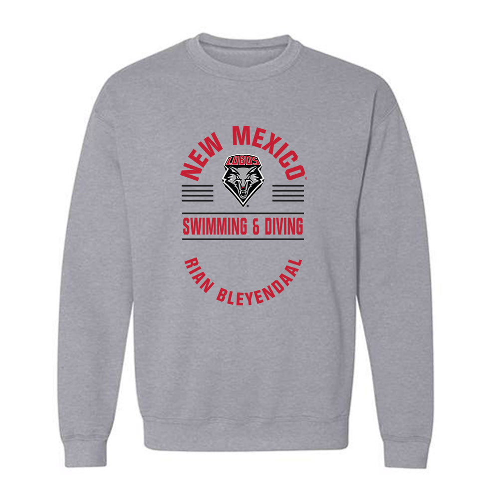 New Mexico - NCAA Women's Swimming & Diving : Rian Bleyendaal - Classic Fashion Shersey Crewneck Sweatshirt-0