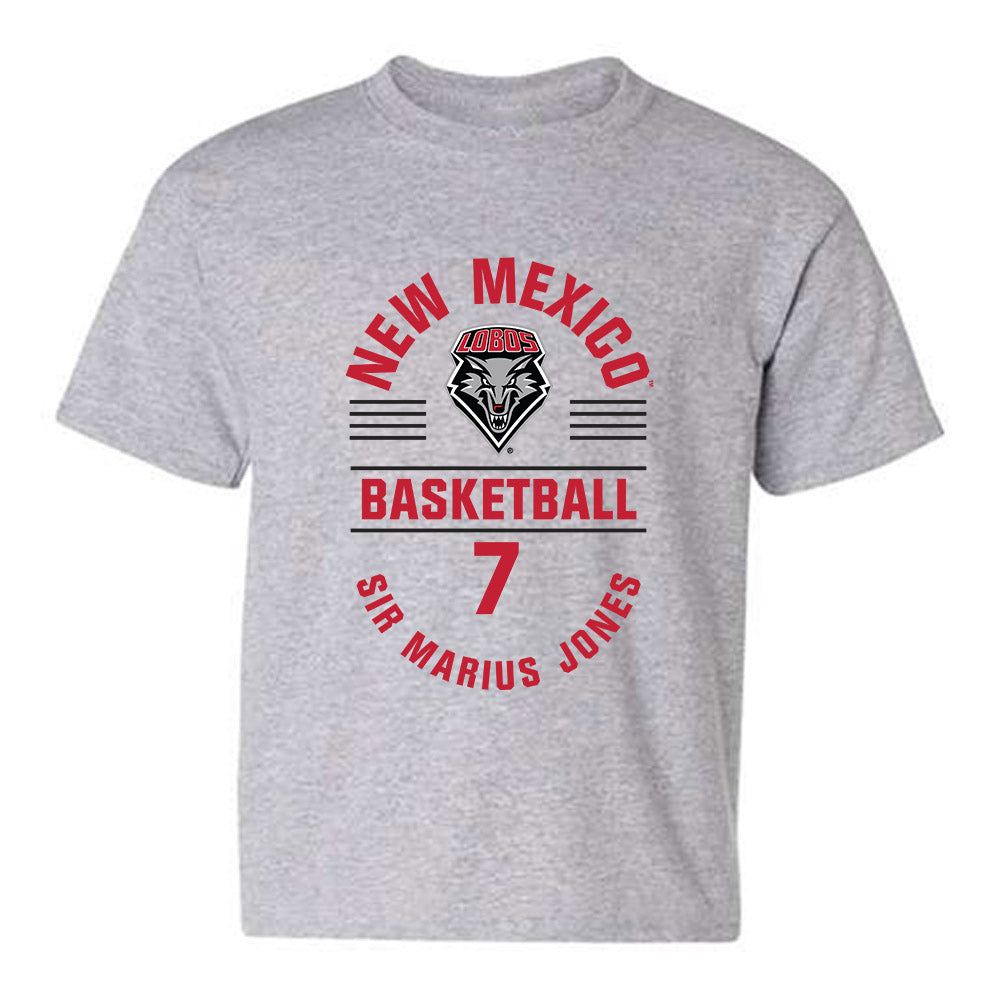 New Mexico - NCAA Men's Basketball : Sir Marius Jones - Classic Fashion Shersey Youth T-Shirt-0