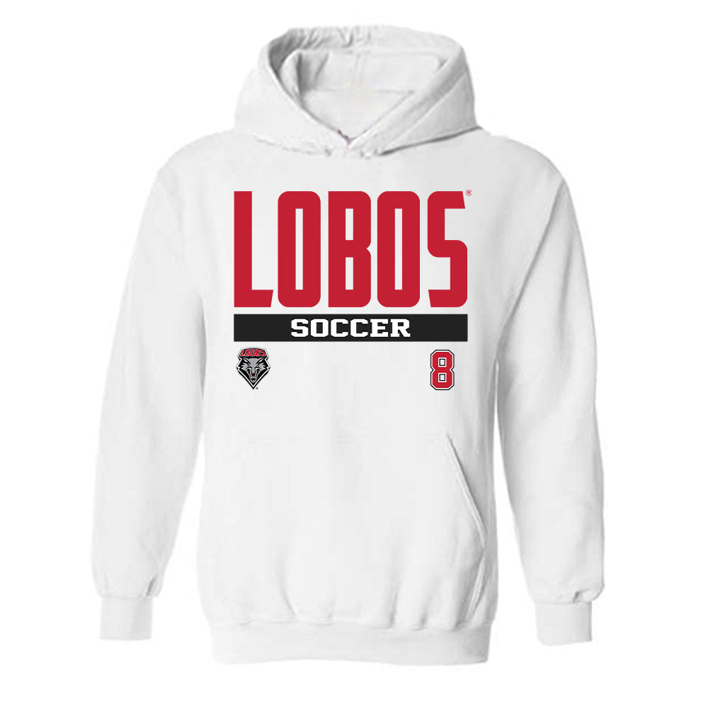 New Mexico - NCAA Women's Soccer : Analyse Healy - Classic Fashion Shersey Hooded Sweatshirt-0