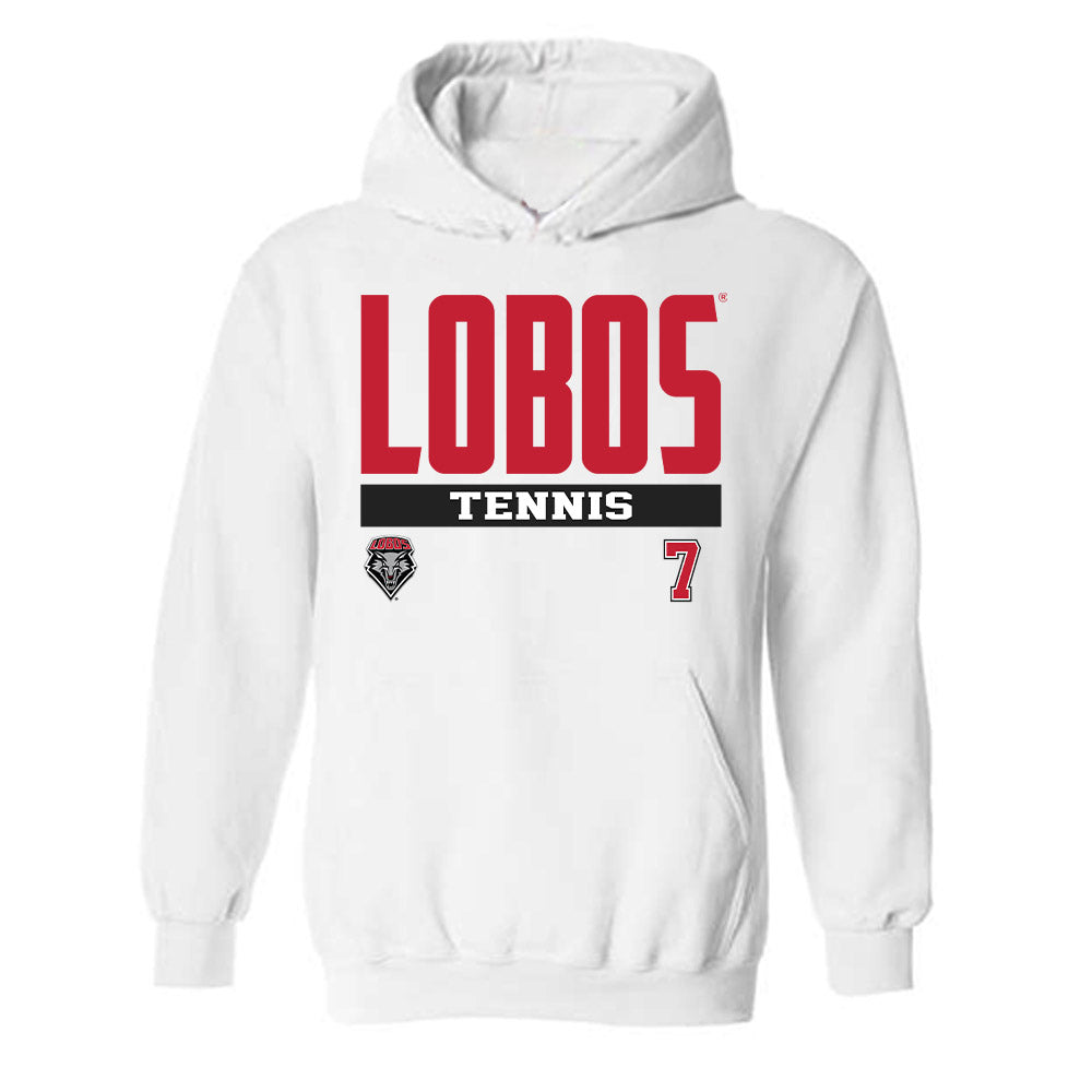 New Mexico - NCAA Men's Tennis : Nicolas Recoura - Classic Fashion Shersey Hooded Sweatshirt-0
