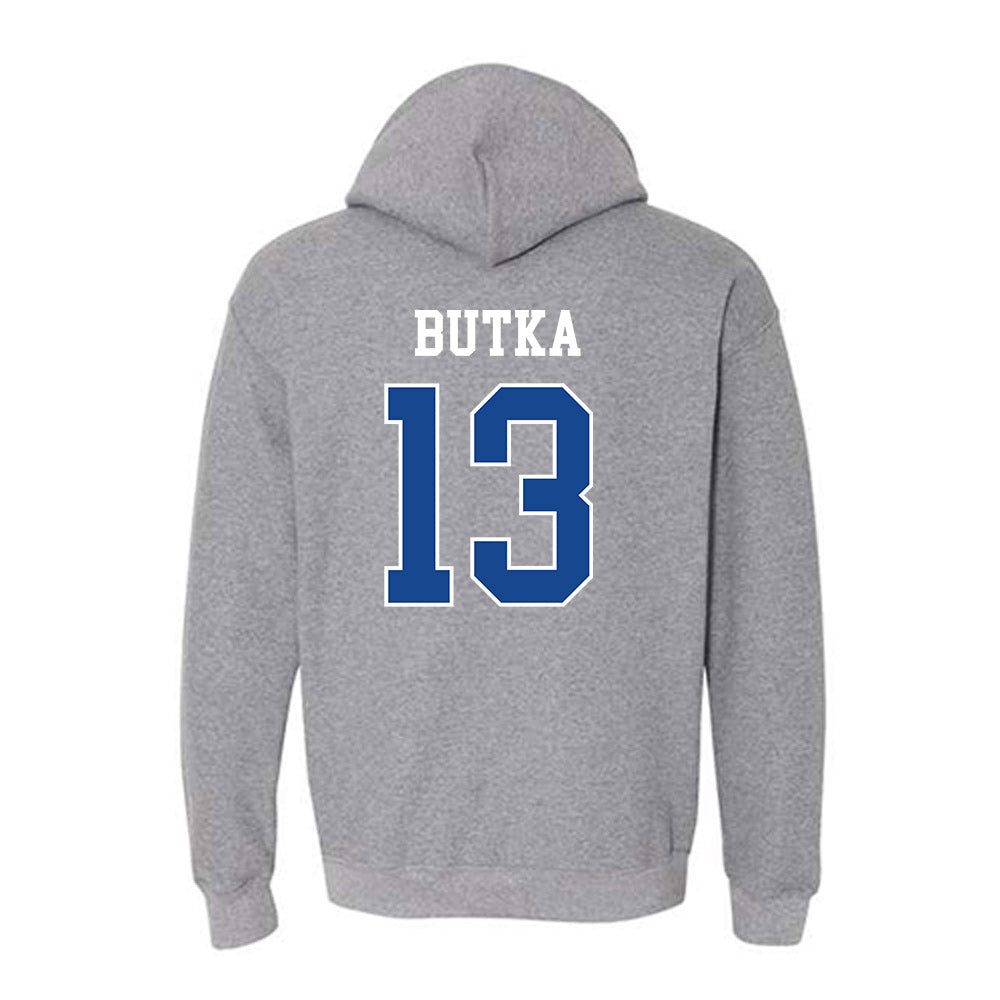 Boise State - NCAA Men's Basketball : Dovydas Butka - Classic Fashion Shersey Hooded Sweatshirt-1