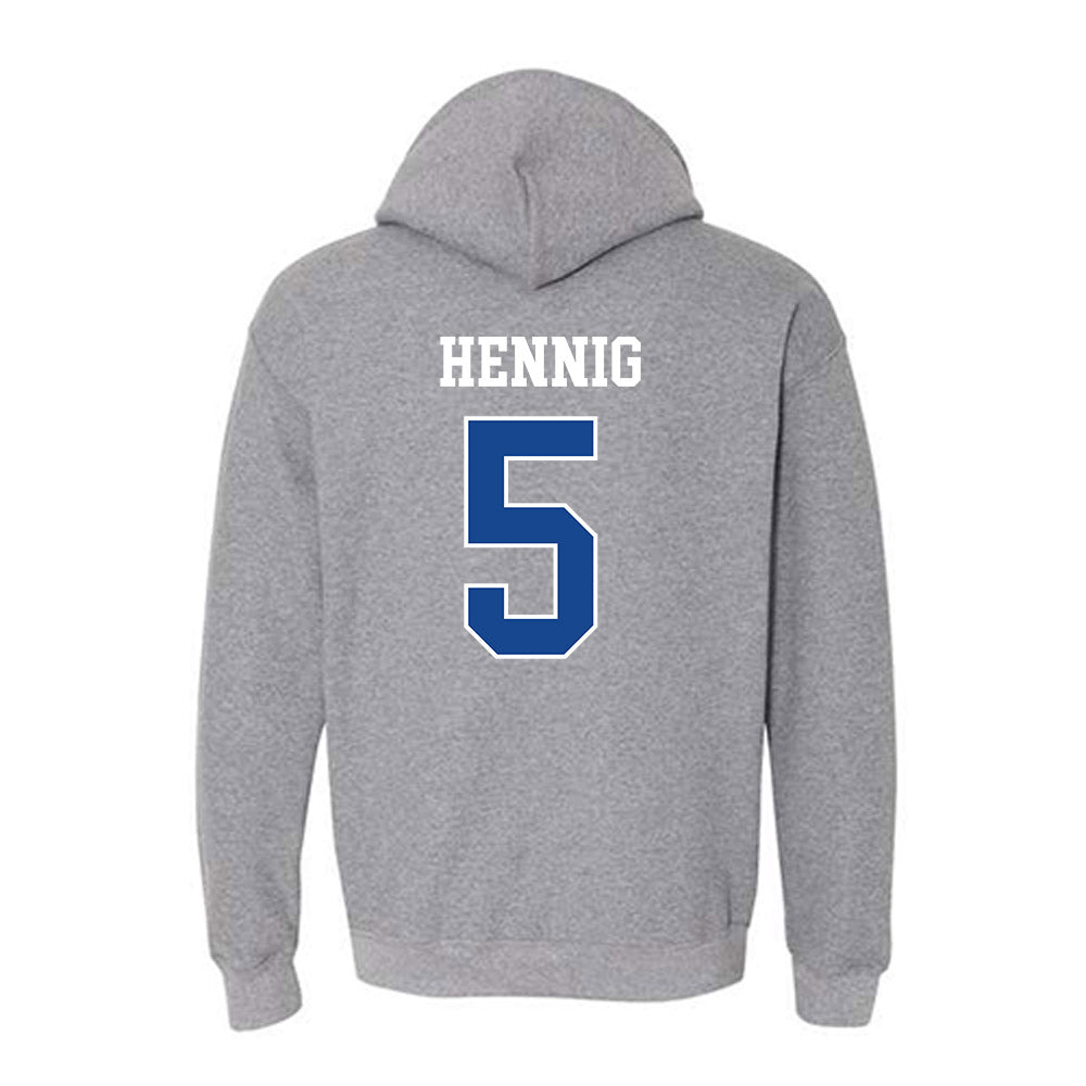 Boise State - NCAA Men's Basketball : Brady Hennig - Classic Fashion Shersey Hooded Sweatshirt-1
