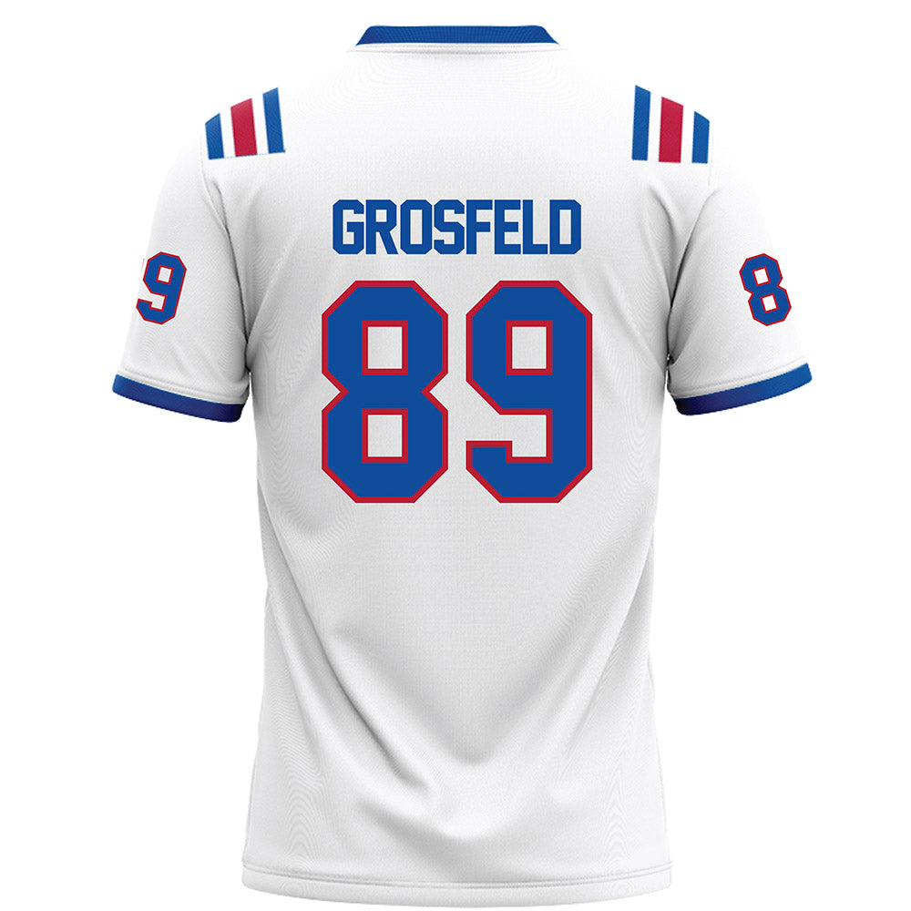 LA Tech - NCAA Football : Chase Grosfeld - White Football Jersey-1