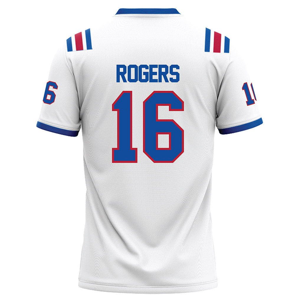 LA Tech - NCAA Football : Taeden Rogers - White Football Jersey-1