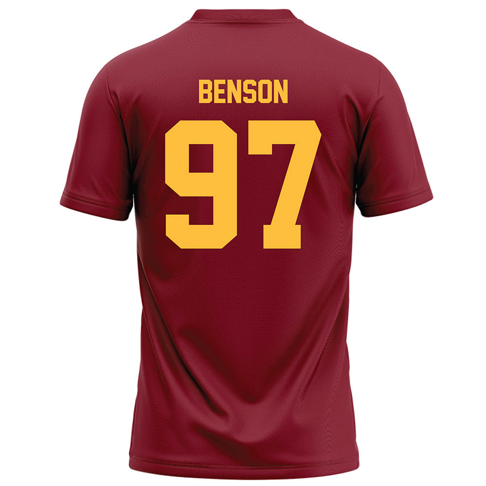Minnesota - NCAA Football : Jeremiah Benson - Maroon Football Jersey-1