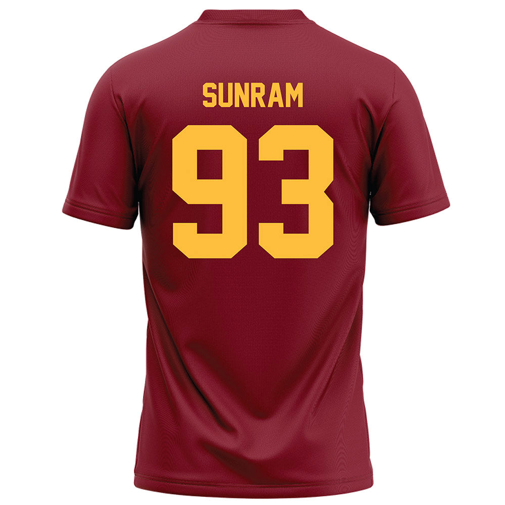 Minnesota - NCAA Football : Riley Sunram - Maroon Football Jersey-1
