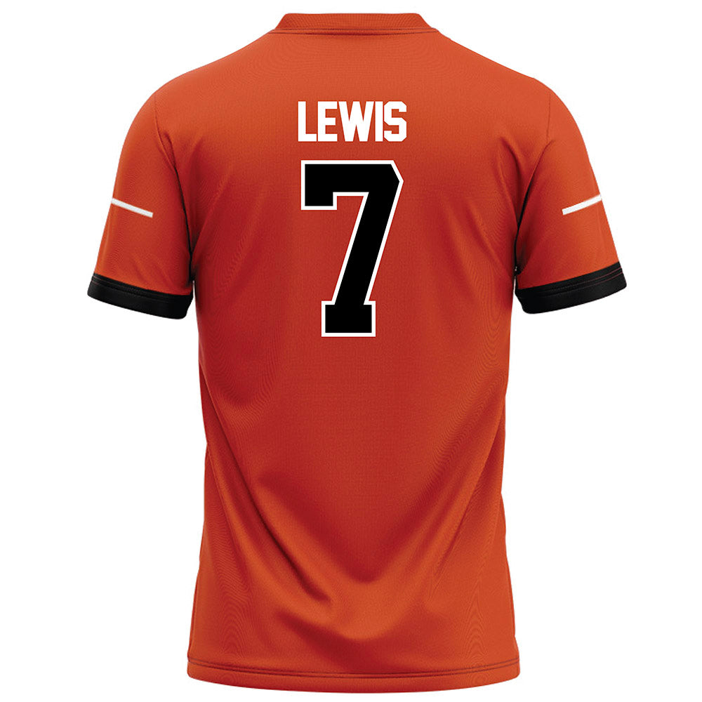 Campbell - NCAA Football : Omarion Lewis - Orange Football Jersey-1