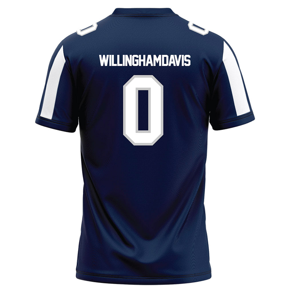 Butler - NCAA Football : Zac Willingham-Davis - Blue Football Jersey-1