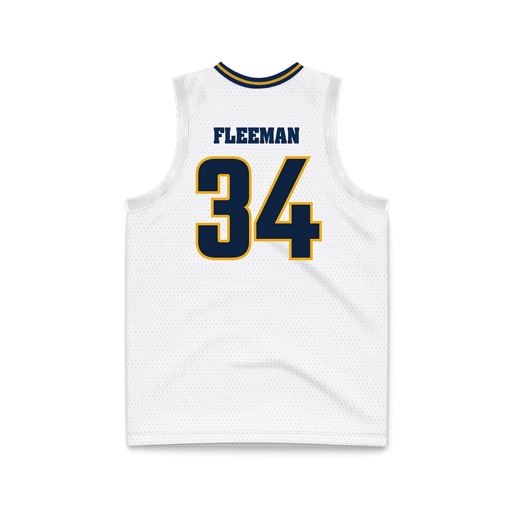 UTC - NCAA Men's Basketball : John Fleeman - White Basketball Jersey-1