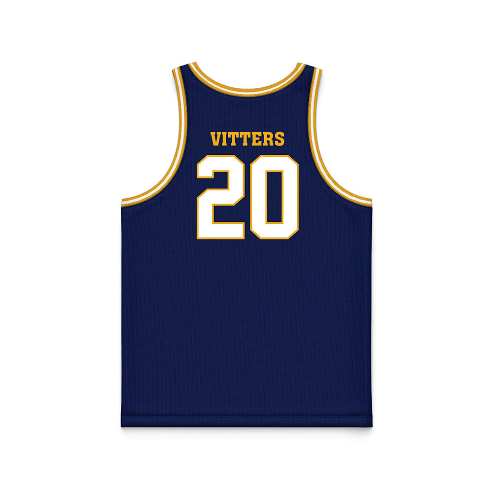 UTC - NCAA Men's Basketball : Liam Vitters - Navy Basketball Jersey-1