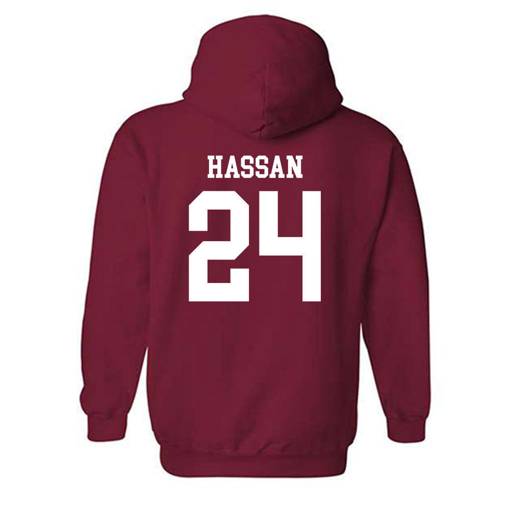 Arkansas - NCAA Women's Basketball : Aisha Hassan - Classic Shersey Hooded Sweatshirt-1