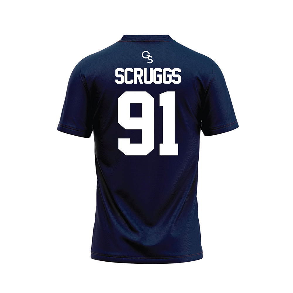 Georgia Southern - NCAA Football : Evan Scruggs - Navy Football Jersey-1