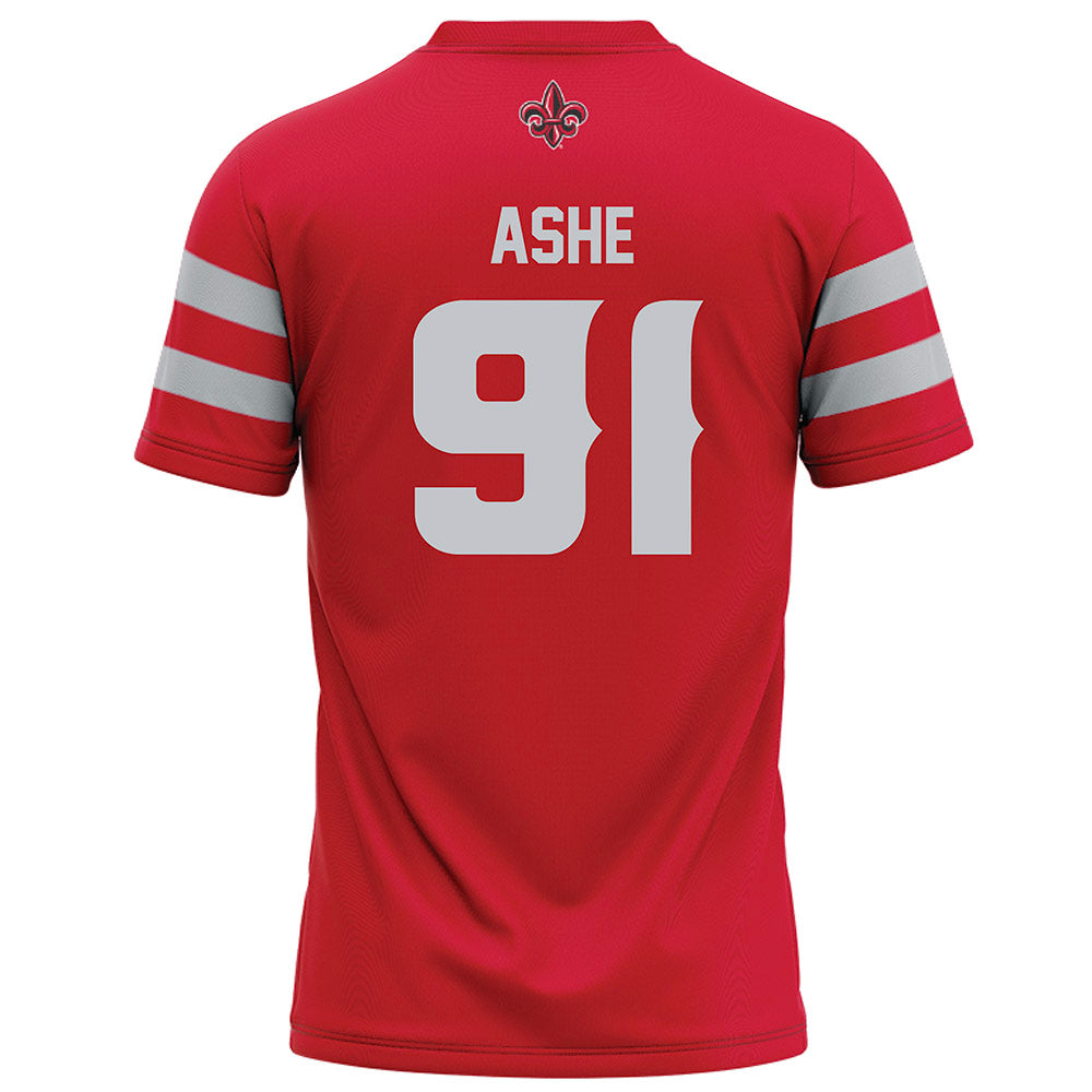 Louisiana - NCAA Football : Priest Ashe - Red Football Jersey-1