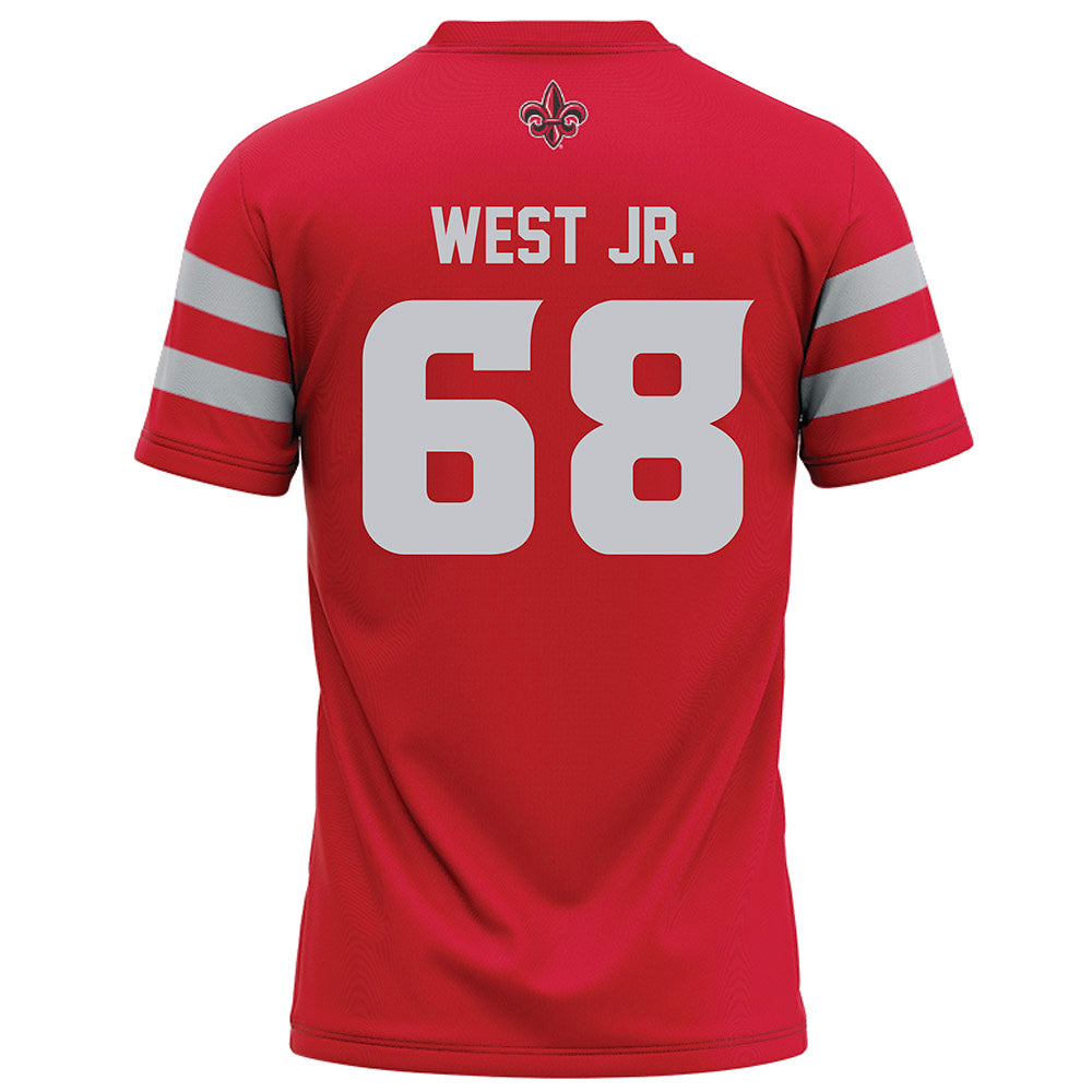 Louisiana - NCAA Football : Fitzgerald West Jr. - Red Football Jersey-1