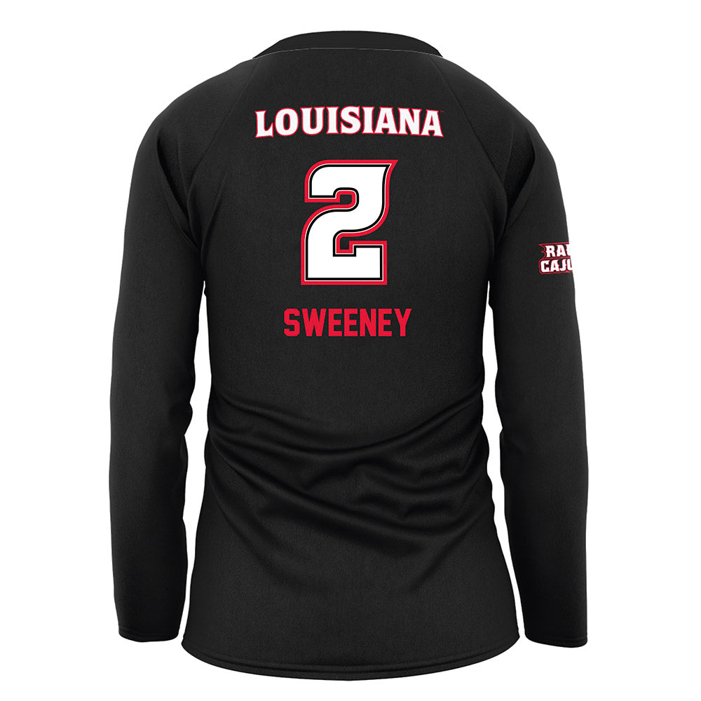 Louisiana - NCAA Women's Volleyball : Grace Sweeney - Black Volleyball Jersey-1