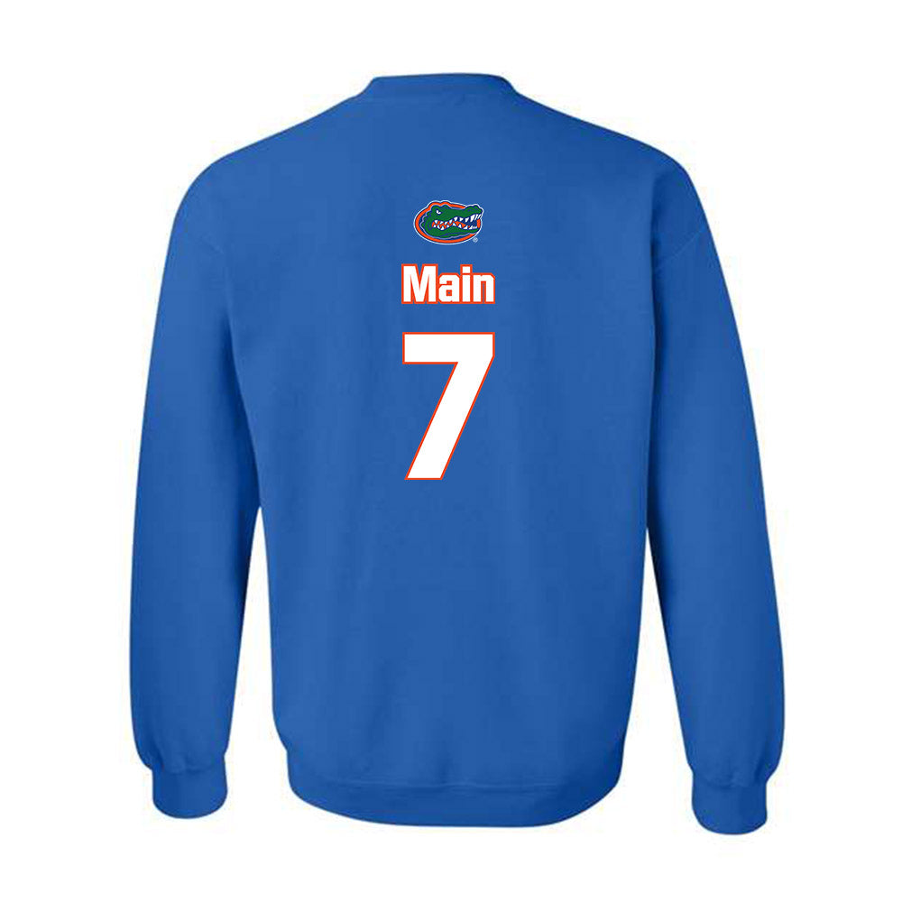 Florida - NCAA Women's Soccer : Zoe Main - Replica Shersey Crewneck Sweatshirt-1