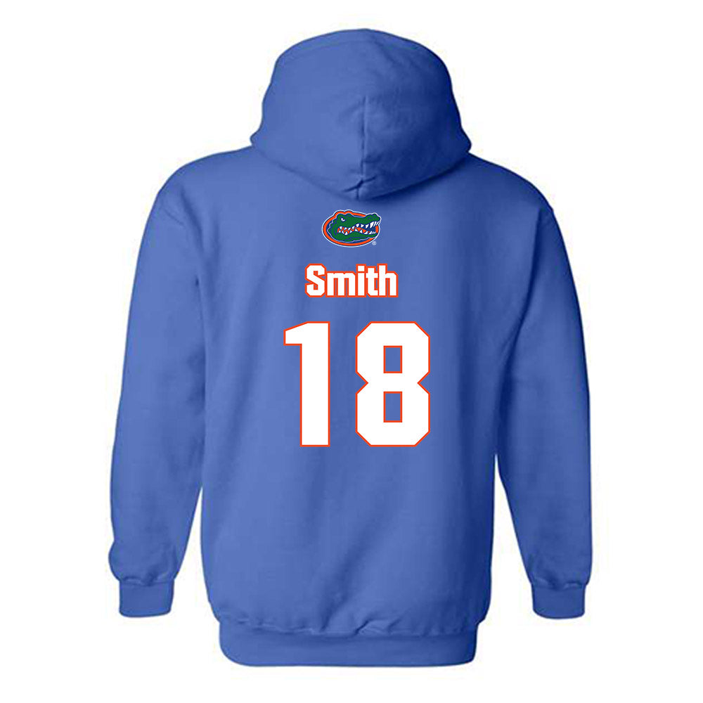 Florida - NCAA Women's Soccer : Kelsey Smith - Replica Shersey Hooded Sweatshirt-1