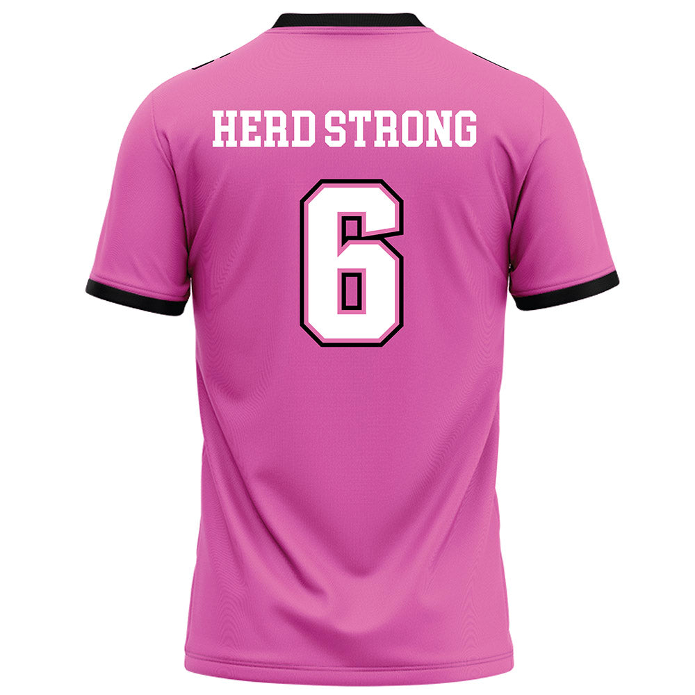 Marshall - NCAA Football : Jo'shon Barbie - Pink Football Jersey-1