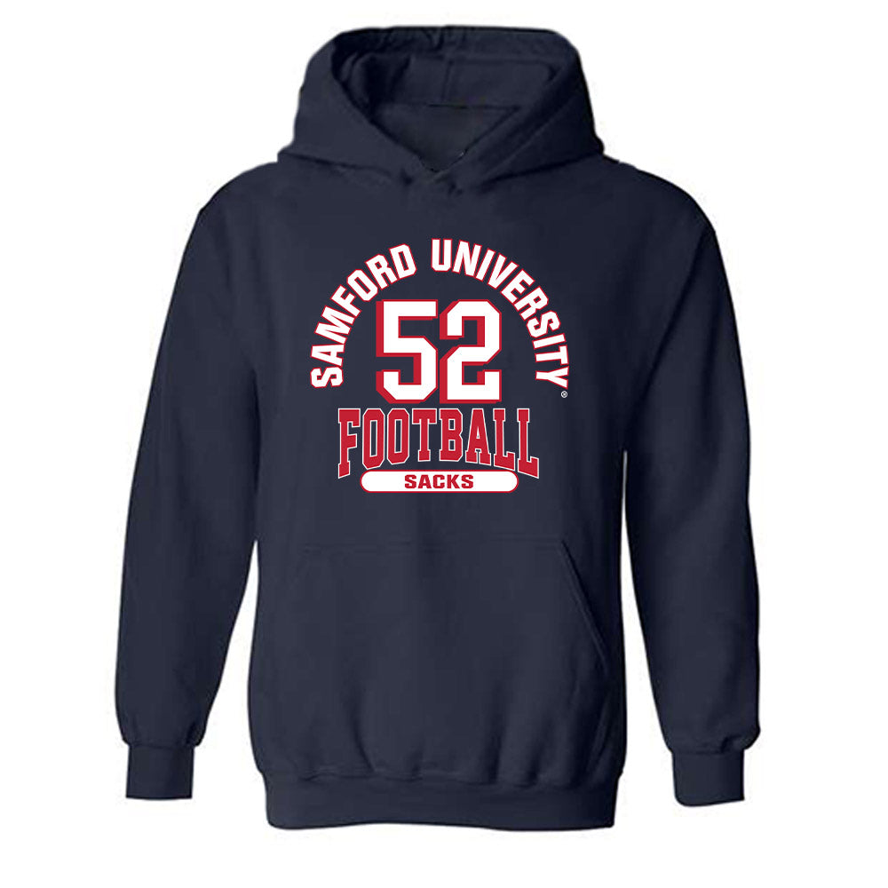 Samford - NCAA Football : Owen Sacks - Classic Fashion Shersey Hooded Sweatshirt-0