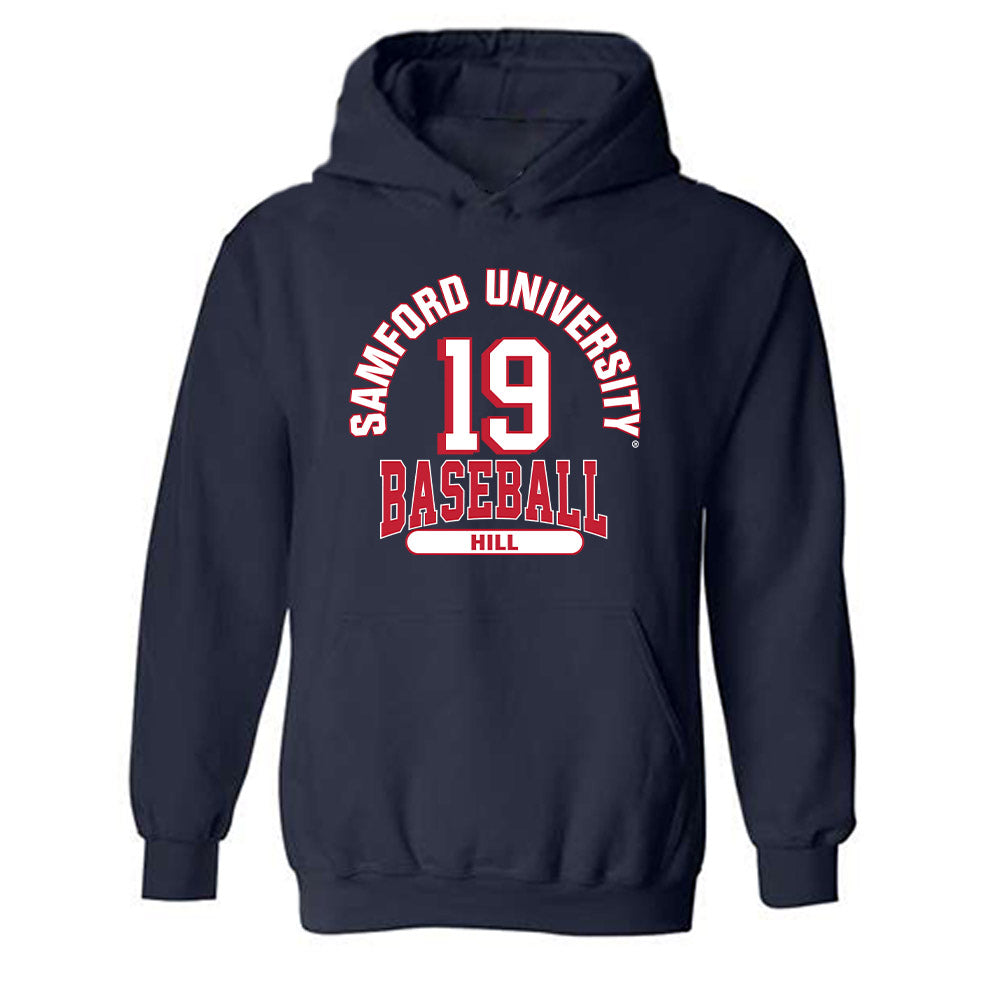 Samford - NCAA Baseball : Cason Hill - Classic Fashion Shersey Hooded Sweatshirt-0