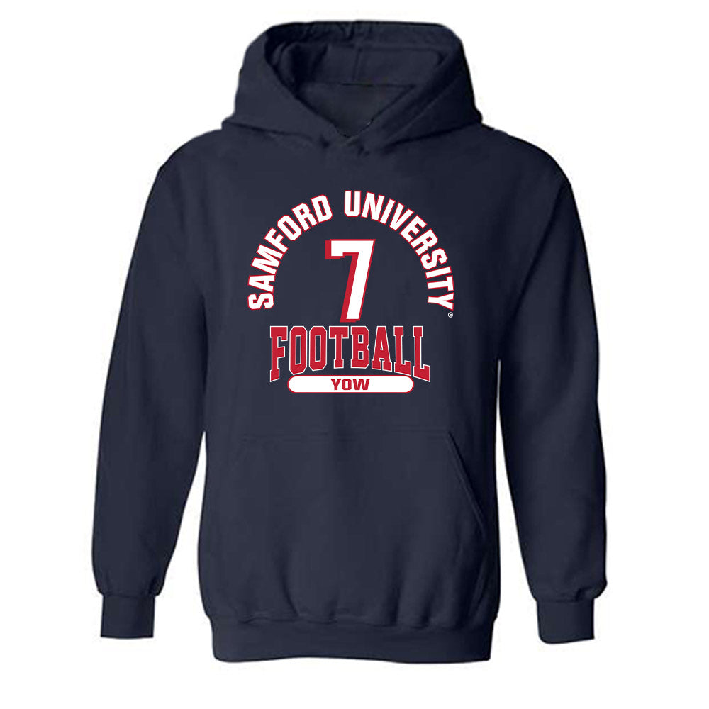 Samford - NCAA Football : Kerrell Yow - Classic Fashion Shersey Hooded Sweatshirt-0