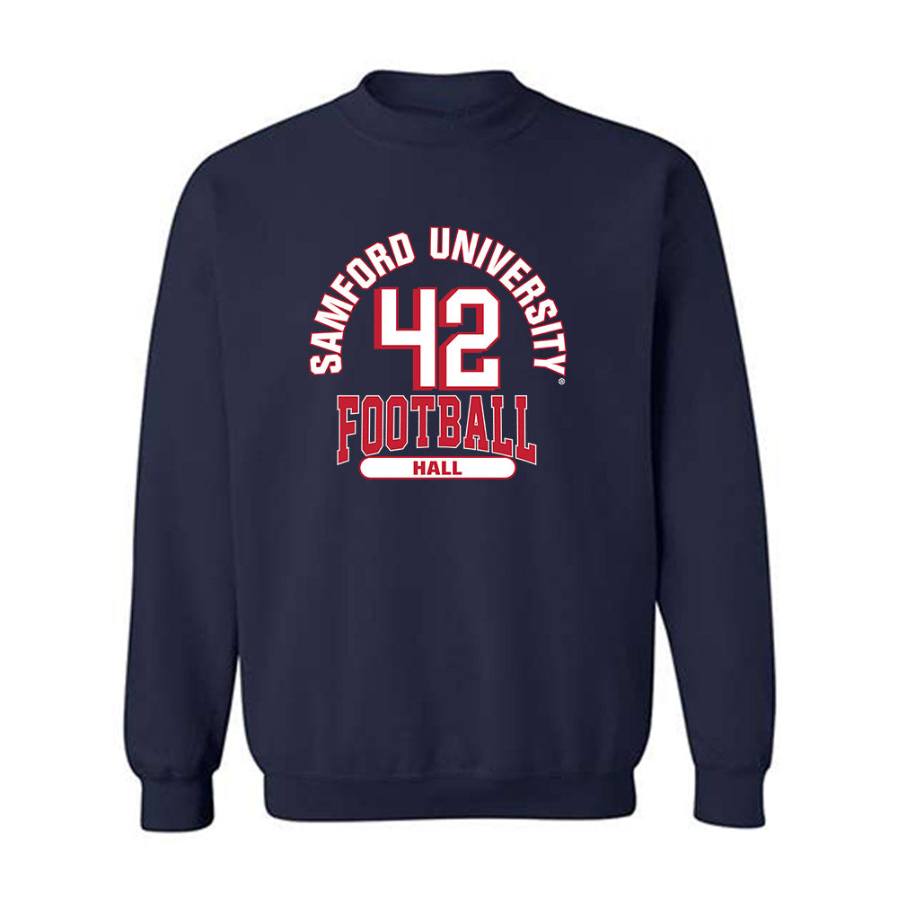 Samford - NCAA Football : Quinten Hall - Classic Fashion Shersey Crewneck Sweatshirt-0