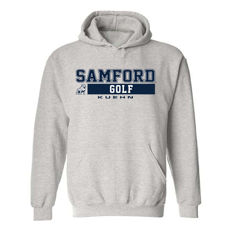 Samford - NCAA Men's Golf : Taylor Kuehn - Classic Fashion Shersey Hooded Sweatshirt-0