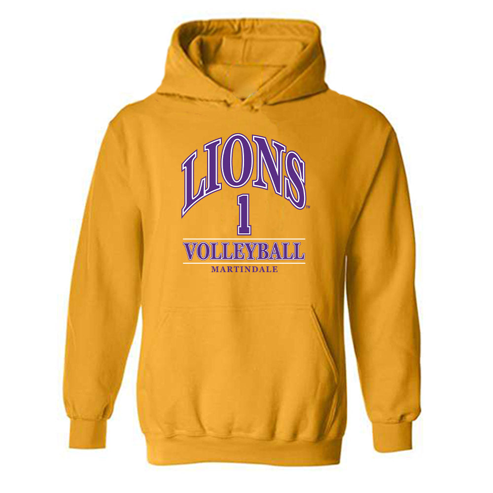 North Alabama - NCAA Women's Volleyball : Ava Martindale - Classic Fashion Shersey Hooded Sweatshirt-0