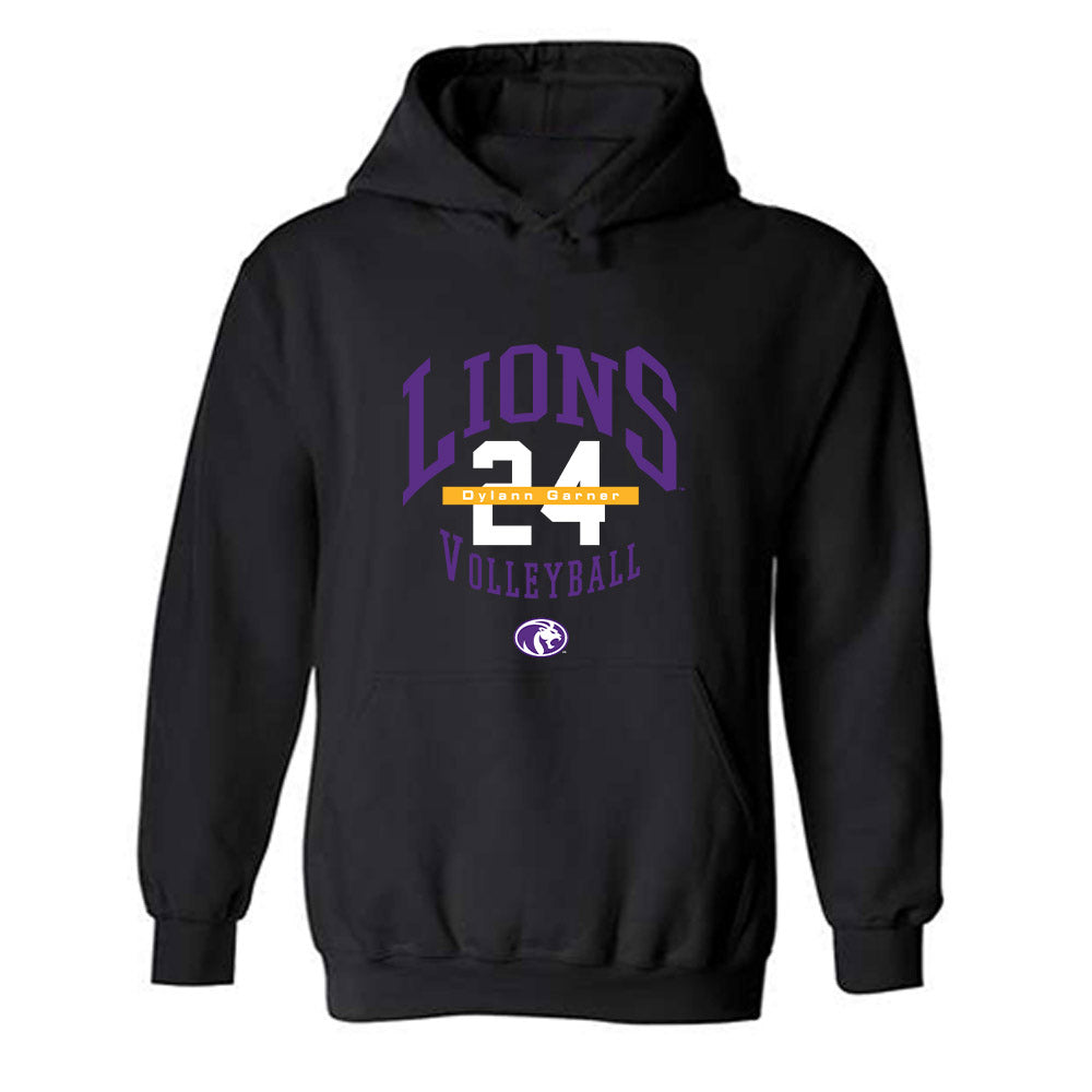 North Alabama - NCAA Women's Volleyball : Dylann Garner - Classic Fashion Shersey Hooded Sweatshirt-0