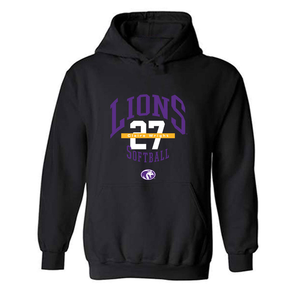 North Alabama - NCAA Softball : Claire Wright - Classic Fashion Shersey Hooded Sweatshirt-0