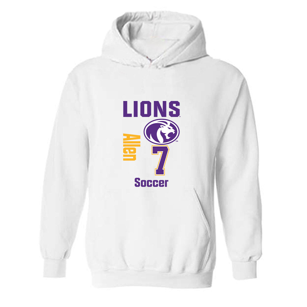 North Alabama - NCAA Women's Soccer : Maddie Allen - Classic Fashion Shersey Hooded Sweatshirt-0