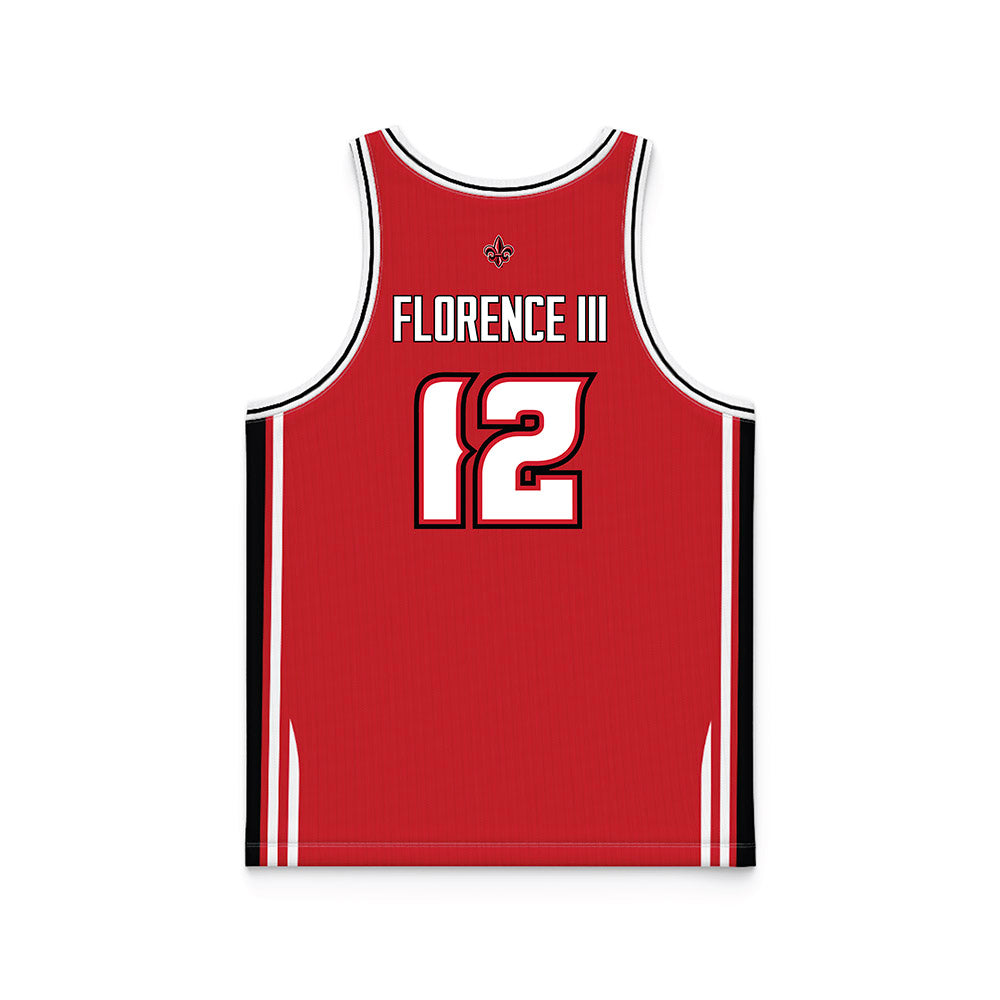 Louisiana - NCAA Men's Basketball : Derrick Florence III - Red Basketball Jersey-1