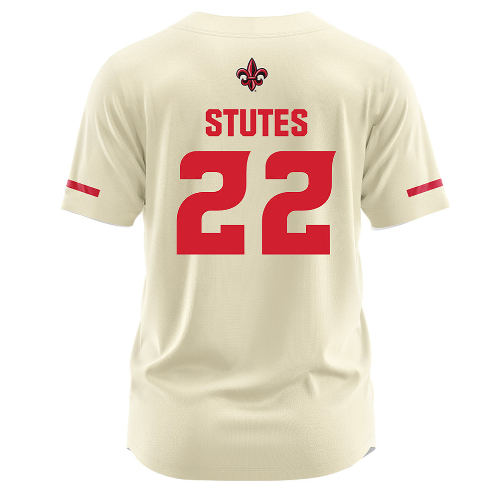 Louisiana - NCAA Softball : Kennedy Stutes - Cream Jersey-1