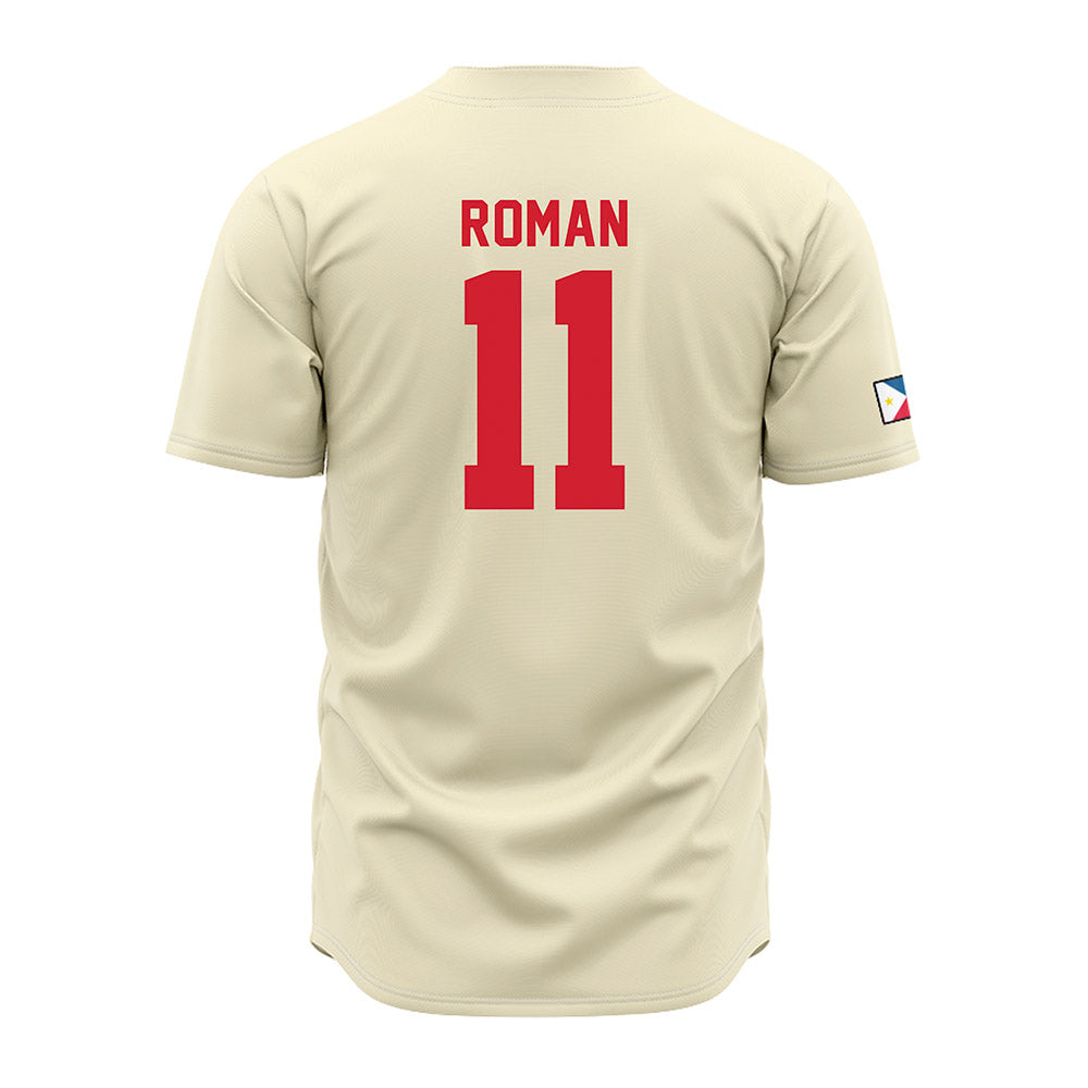 Louisiana - NCAA Baseball : Ty Roman - Cream Jersey-1