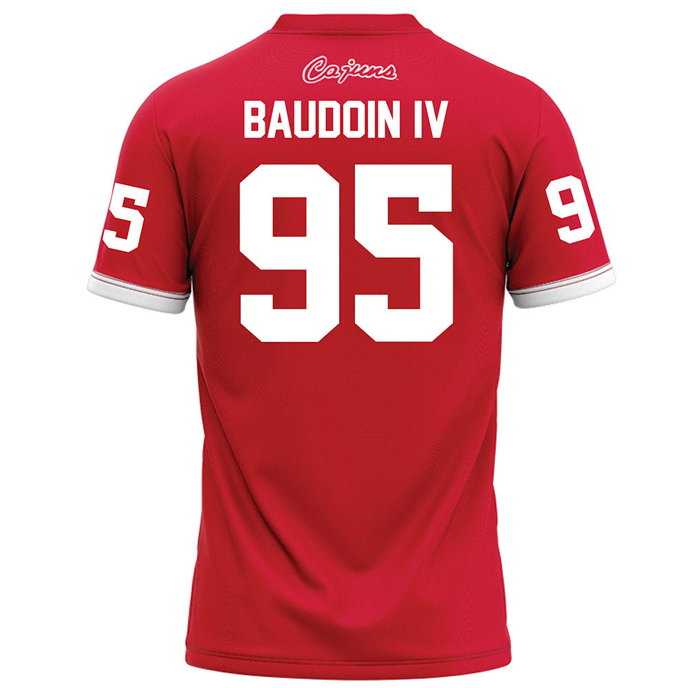 Louisiana - NCAA Football : Maxie Baudoin IV - Red Football Jersey-1