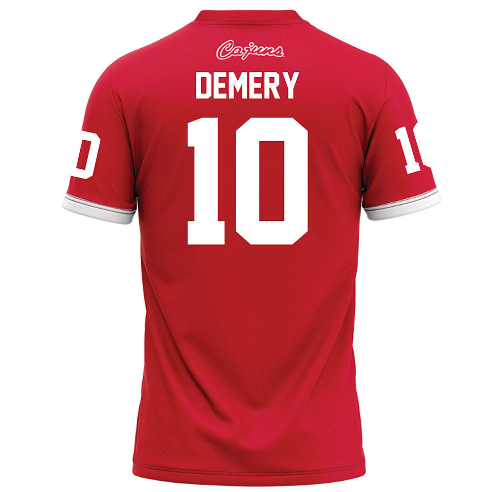 Louisiana - NCAA Football : Avery Demery - Red Football Jersey-1