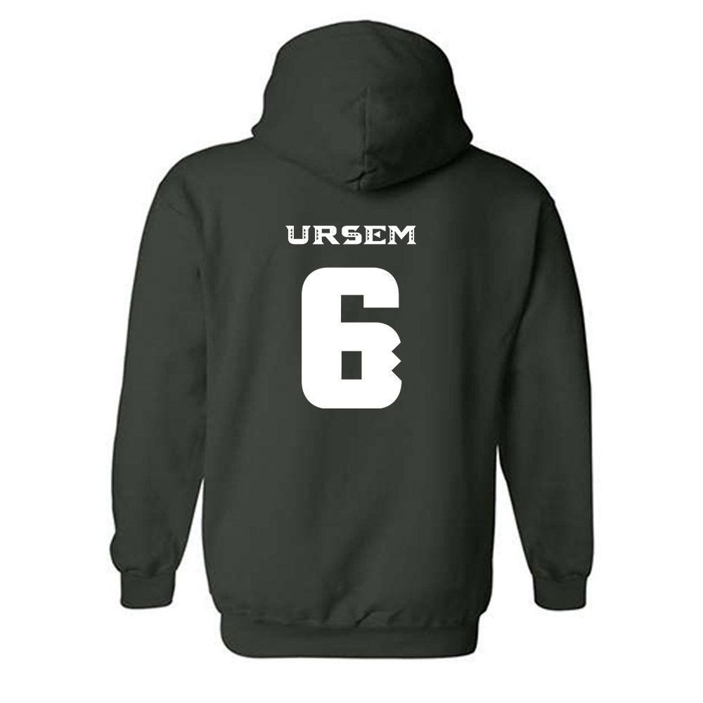 Hawaii - NCAA Women's Volleyball : Marnie Ursem - Replica Shersey Hooded Sweatshirt-1