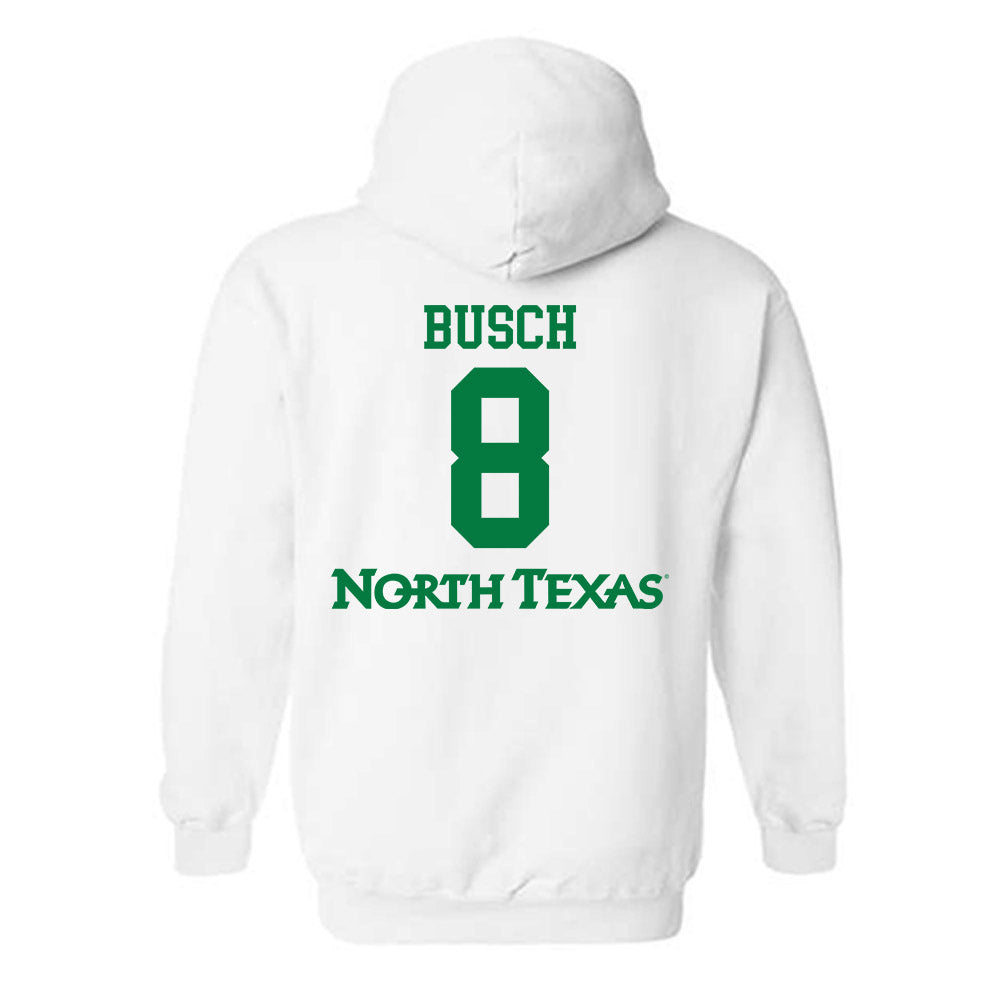 North Texas - NCAA Women's Volleyball : Tatum Busch - Replica Shersey Hooded Sweatshirt-1