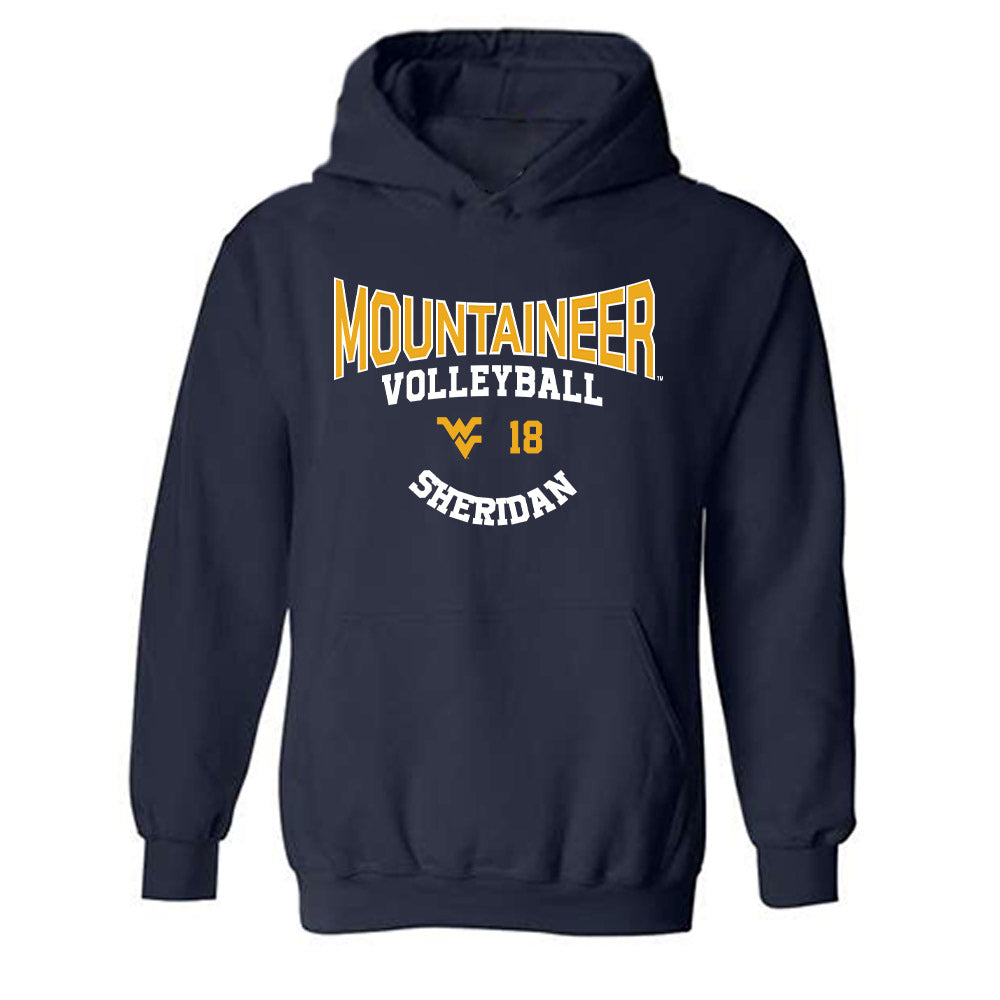 West Virginia - NCAA Women's Volleyball : Trinity Sheridan - Classic Fashion Shersey Hooded Sweatshirt-0