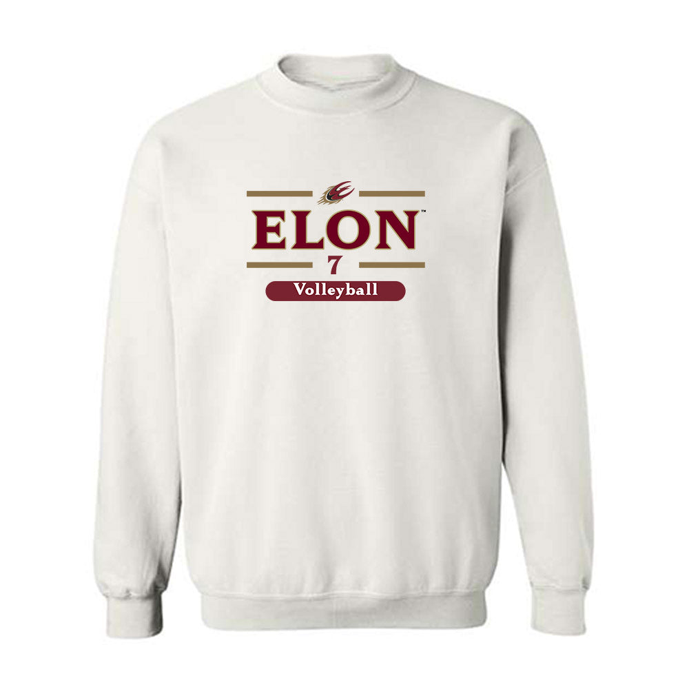 Elon - NCAA Women's Volleyball : April Rice - Classic Fashion Shersey Crewneck Sweatshirt-0